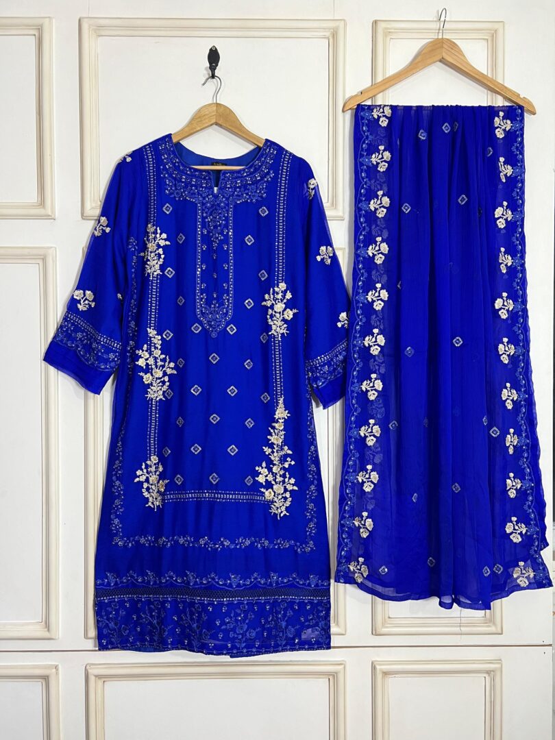 AGHA NOOR Stitched 2 Piece Party Wear Chiffon Replica - Image 2