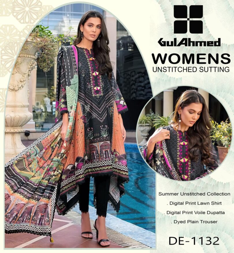 Gul Ahmed 3 Piece New Article Lawn 2024 - Womens Unstitch Collection - Image 5