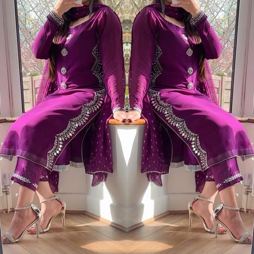 3 Piece Georgette Chiffon Suit Collection - Image 3