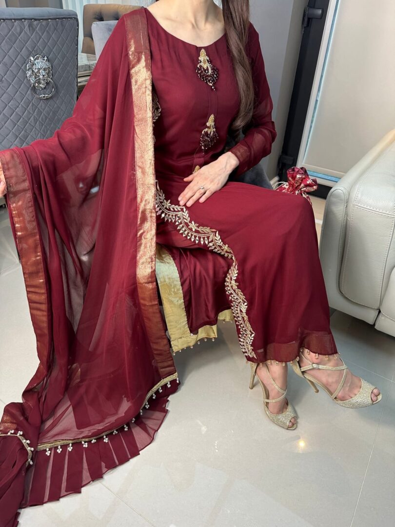 3 Piece Georgette Chiffon Suit Collection - Image 2