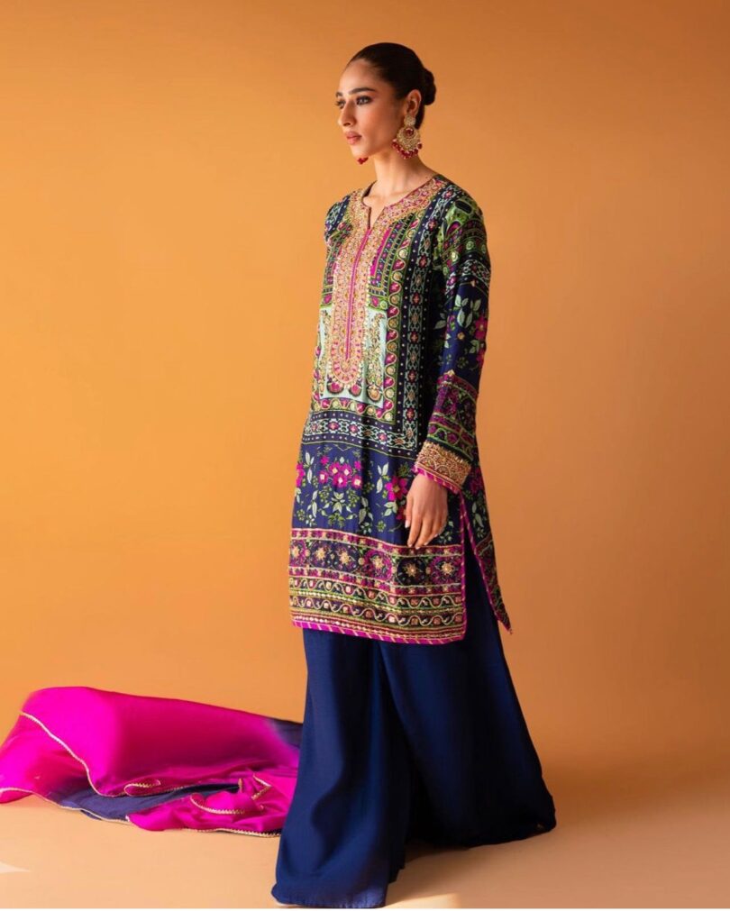 3 Pc Stitched Pure Silk Dress - Image 7